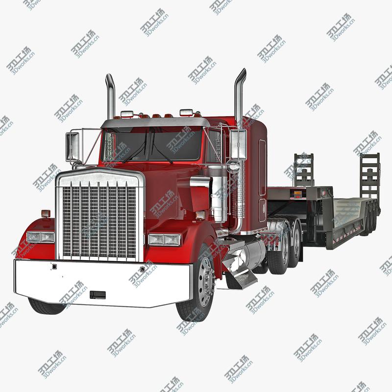 images/goods_img/2021040165/Truck and Double Drop Lowboy Tri Axle Trailer/1.jpg